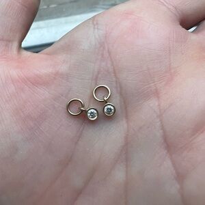 Diamond and 14k gold charms